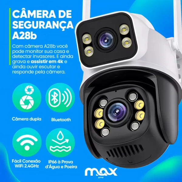 Câmera Wifi Full Hd Externa Prova D'água Lente Dupla Ip66 Cor Branco - Image 6