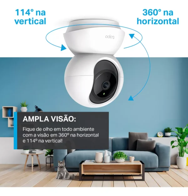 Câmera de Segurança Wi-Fi 360 1080p Full HD Tapo C200 - Image 3