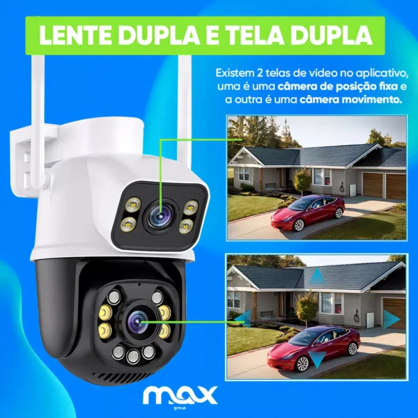 Câmera Wifi Full Hd Externa Prova D'água Lente Dupla Ip66 Cor Branco - Image 7