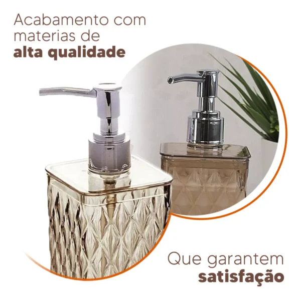 Jogo Luxo Utensilios De Lavabo 4 Unidades Plasutil Banheiro - Image 3