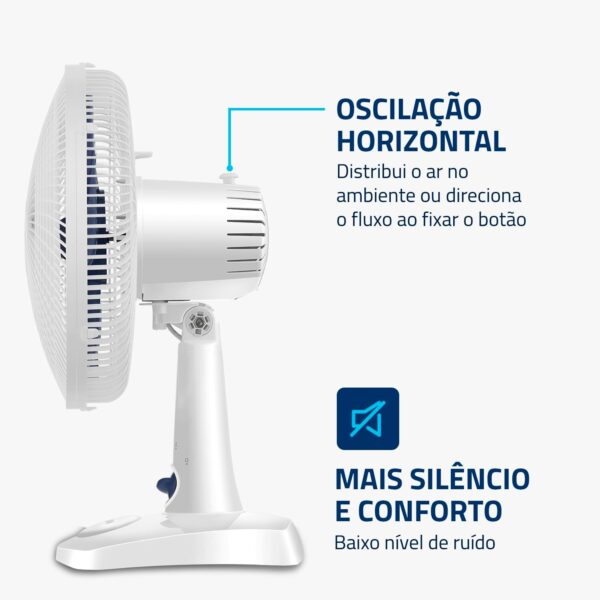 Ventilador de Mesa MONDIAL 127V, 30cm, 6 pás, Super Power - VSP-30-W - Image 5