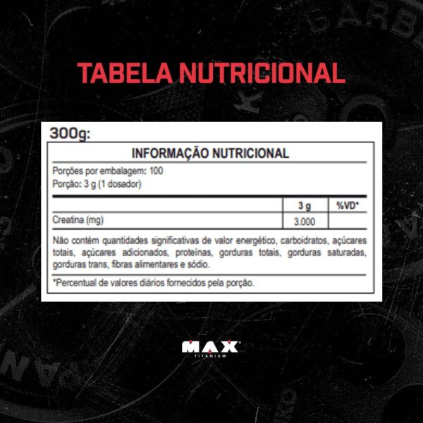 Max Titanium Creatina - Suplemento alimentar de creatina em pó, 300g - Image 4