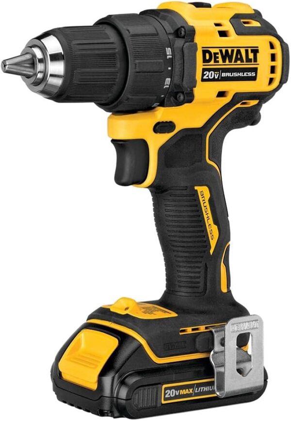 Furadeira e Parafusadeira de Impacto 13mm Dewalt Modelo DCD709D2 2 Baterias 1 Carregador Bivolt 350 W Bolsa Cor Amarelo - Image 3