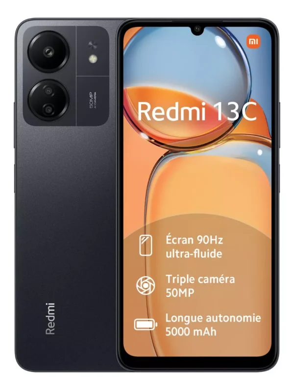Smartphone Xiaomi Redmi 13C 128GB Tela 6.74" 4G Wi-Fi Dual Chip 4GB RAM Câmera Dupla + Selfie 8MP - Preto - Image 3