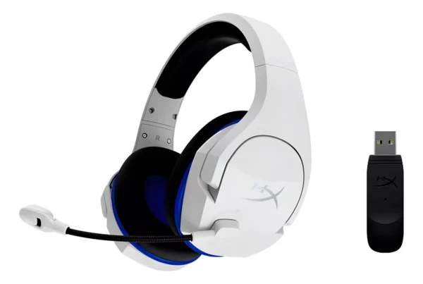 Headset over-ear gamer sem fio PS5/XBOX/PC HyperX Cloud Stinger Core HHSS1C-KB branco - Image 3