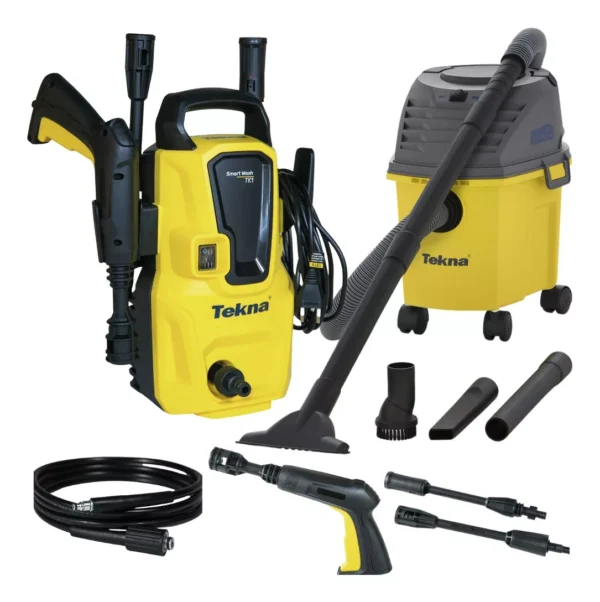 Kit Limpeza  Lavadora Alta Pressão + Aspirador Pó Água 220v Tekna