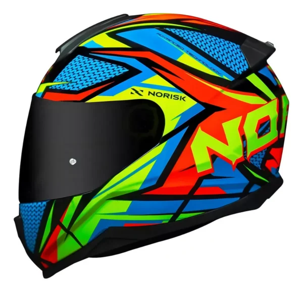 Capacete Norisk Ff802 Razor Sharp Preto Amarelo Laranja Cor Preto Amarelo Laranja Tamanho do capacete XL/GG 61/62