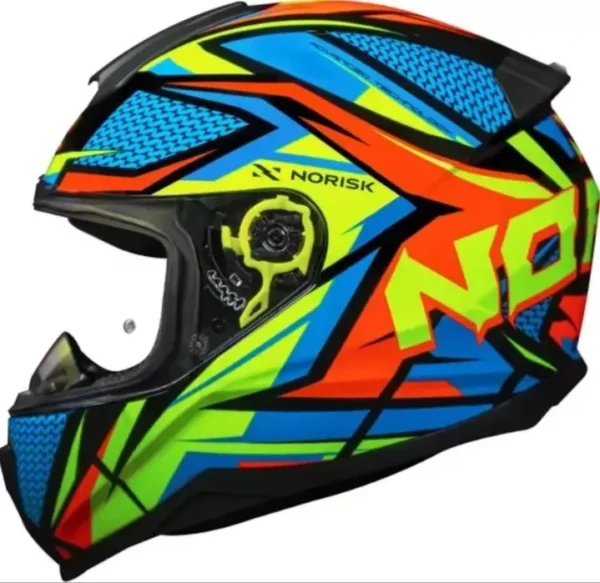 Capacete Norisk Ff802 Razor Sharp Preto Amarelo Laranja Cor Preto Amarelo Laranja Tamanho do capacete XL/GG 61/62 - Image 4