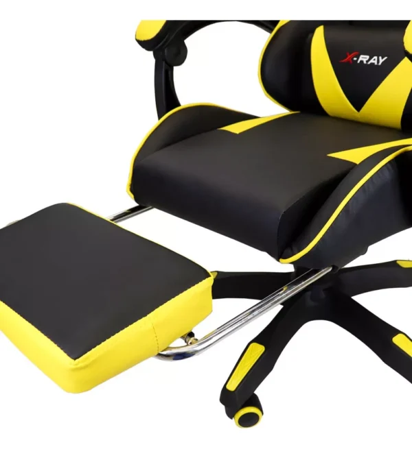 Cadeira Gamer Streamer Ergonomica Confortável Reclinável Cor Amarelo Material Do Estofamento Couro Sintético - Image 5