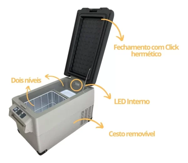 Geladeira Portátil 35l 12v/24v 110v/220v Caminhão Ônibus Van - Image 6