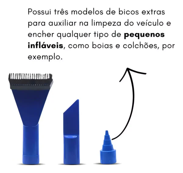 Tech One aspirador de pó automotivo Vacuum Cleaner 12V 90W cor azul - Image 8