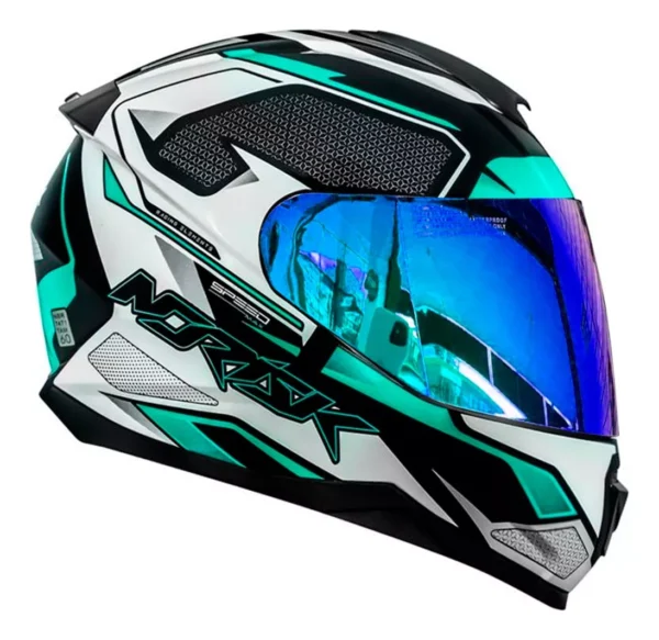 Capacete Norisk Razor Speedmax Verde Agua Masculino Feminino  58