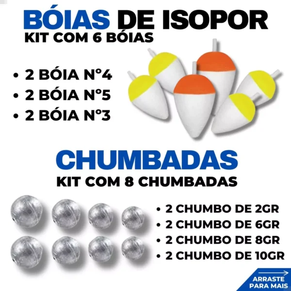 Kit Pesca Completo  4 Varas Com Molinetes + Acessórios - Image 6