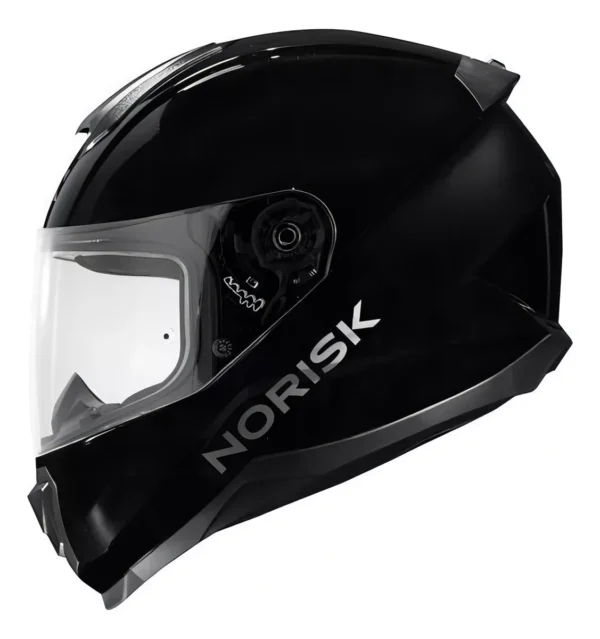 Capacete Moto Norisk Razor Preto Brilho Masculino Feminino Desenho Monocolor Tamanho do capacete 58 - Image 2