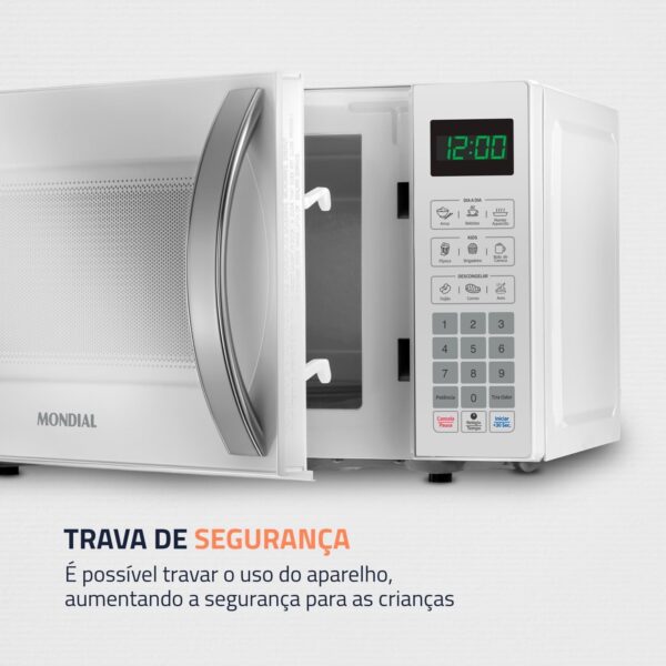 Micro-Ondas, Mondial, Branco, 1200W, 110V - MO-01-21-W - Image 5