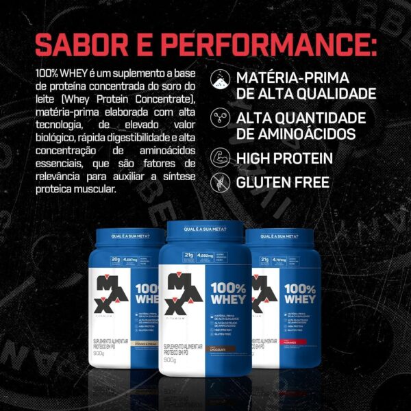 100% Whey - 900G Chocolate - Max Titanium, Max Titanium - Image 6