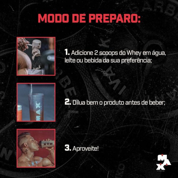 100% Whey (900G), Max Titanium - Sabor Morango - Image 5