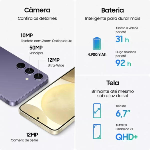 Samsung Galaxy S24 Plus (Exynos) 5G Dual SIM 256 GB Violeta 12 GB RAM - Image 3