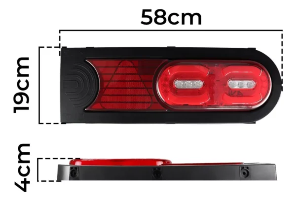Par Lanterna Traseira Led Carreta Randon 24v C/ Conector - Image 2