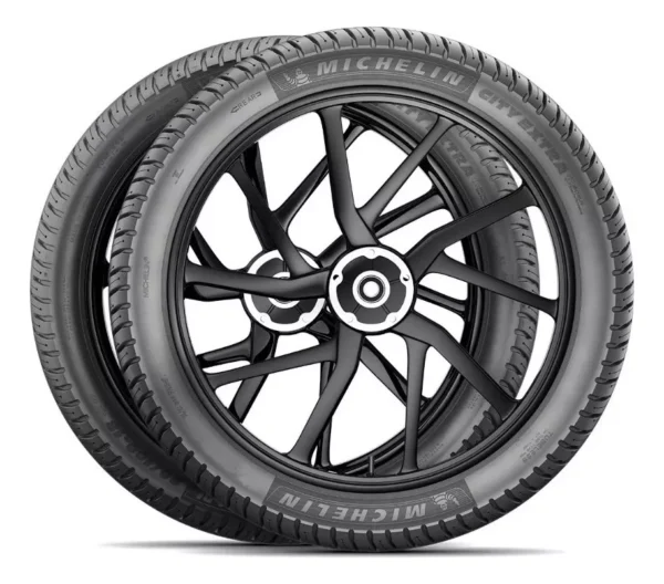 Pneus Dianteiras/traseiras Para Moto Michelin City Extra Pneu Sem Câmara De 80-100-18+90-90-18 S 47 - Image 4