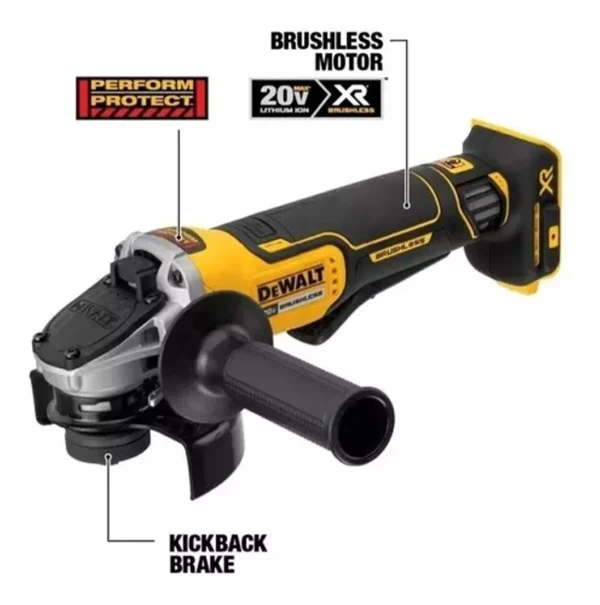 Kit Dewalt Esmerilhadeira + Bateria 20v 4ah + Carregador Cor Amarelo - Image 2