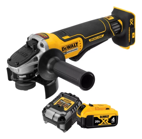 Kit Dewalt Esmerilhadeira + Bateria 20v 4ah + Carregador Cor Amarelo